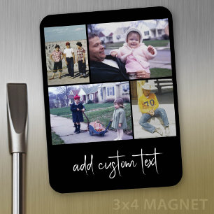 Magnet Flexible 4 Collage de photos - vous pouvez changer la coule
