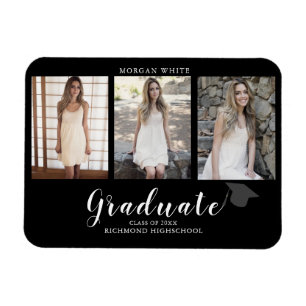 Magnet Flexible 4 photo Collage Simple Moderne Graduation