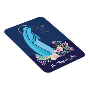 Magnet Flexible 50e anniversaire de la vie religieuse Nun Fleur ro