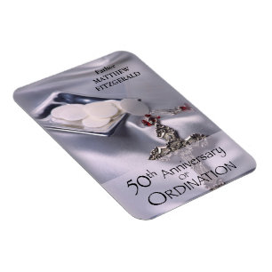 Magnet Flexible 50th Custom Name Ordination Anniversary Chalice