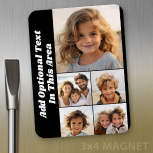 Magnet Flexible 5 Collage de photos - Texte facultatif - peut modi