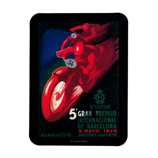Magnet Flexible 5 Gran Premio Poster de moto Internat'l (Vertical)