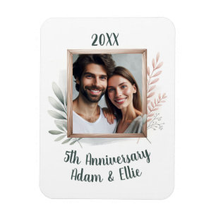 Magnet Flexible 5e Mariage de cadre Anniversaire photo Keepsaké