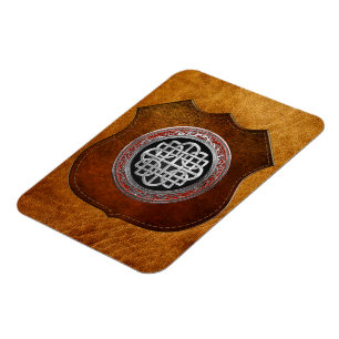 Magnet Flexible [600] Croix du noeud d'argent celtique sacré