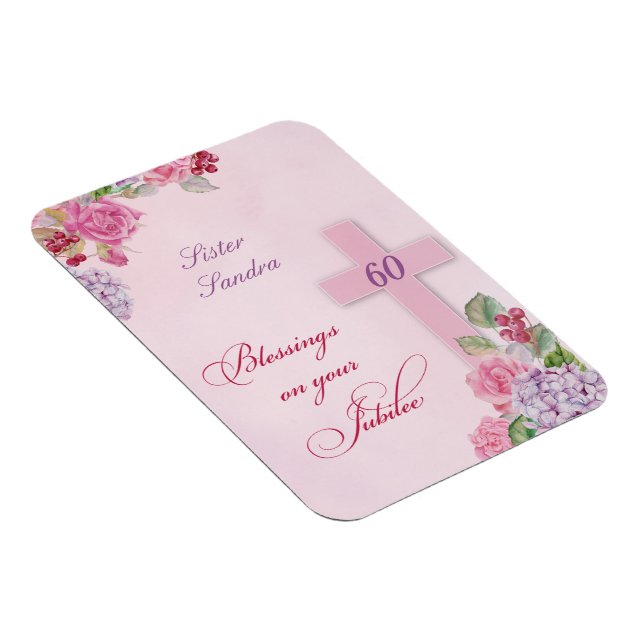 Magnet Flexible 60e anniversaire de la vie religieuse Nonne cathol (Côté Droit)
