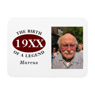 Magnet Flexible 60th Birthday Photo Template Birth Of A Legend
