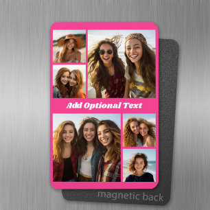 Magnet Flexible 6 Collage de photos -- Texte facultatif -- Vous po