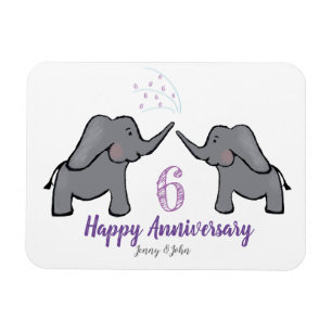 Magnet Flexible 6e anniversaire de mariage de fer aimant d'éléphan