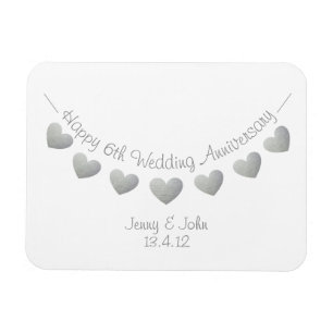 Magnet Flexible 6e anniversaire mariage de fer cadeau