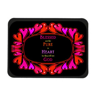 Magnet Flexible 6ème Béatitude - Bienheureux Pure dans le Coeur
