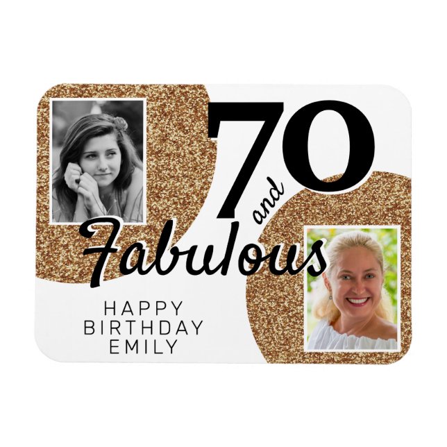 Magnet Flexible 70 et Fabulous Gold Parties scintillant 2 Photo 70 (Horizontal)