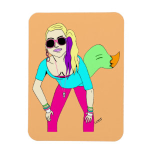 Magnet Flexible 80s foxy fille