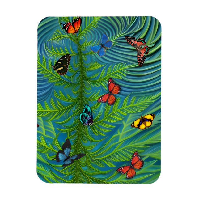Magnet Flexible Abstrait Butterfly Dream Garden (Vertical)