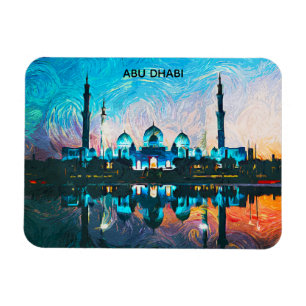 Magnet Flexible Abu Dhabi aux couleurs vives UAE peinture à l'huil