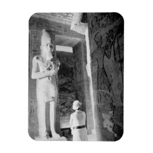 Magnet Flexible Abu Simbel Égypte, Touriste à l'intérieur du Templ