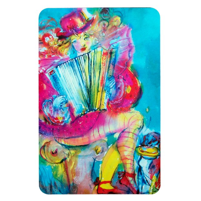 MAGNET FLEXIBLE ACCORDION PLAYER DANS LA NUIT (Vertical)