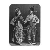 Acteurs chinois, c.1870 (photo b/w)