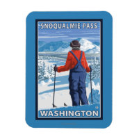 Admirant Skier - Snoqualmie Pass, Washington