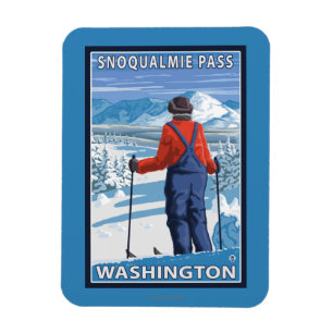 Magnet Flexible Admirant Skier - Snoqualmie Pass, Washington