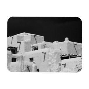 Magnet Flexible Adobe de style Pueblo Inn à Loretto, Père Noël 