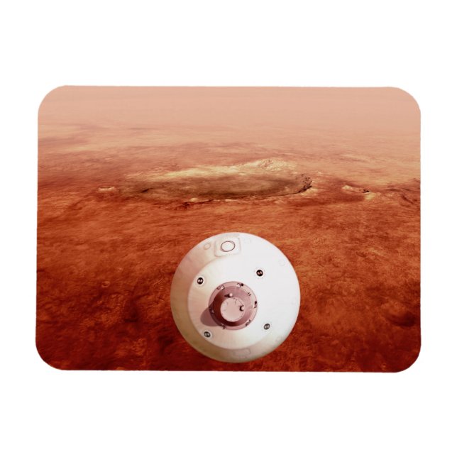 Magnet Flexible Aérocoque Avec Perpersévérance Rover Descente Vers (Horizontal)