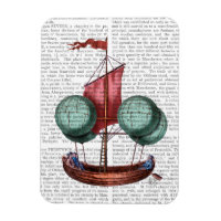 Aéronef À Ballon À Air Chaud À Voile Rouge