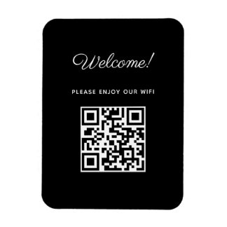 Magnet Flexible Affiche de bienvenue WIFI avec code QR