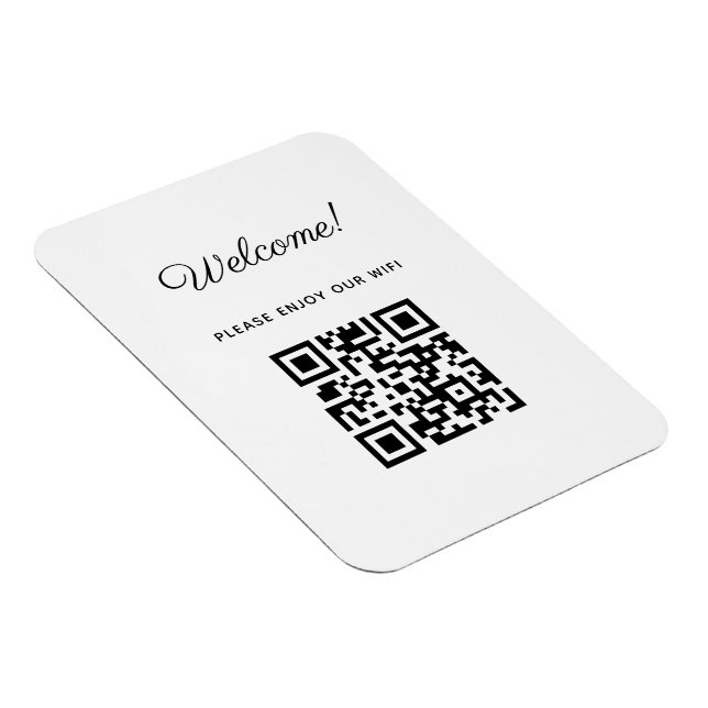 Magnet Flexible Affiche de bienvenue WIFI avec code QR (Côté Droit)