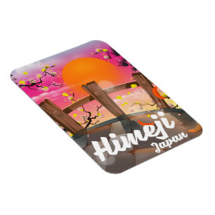 Magnet Flexible Affiche de fleurs de Himeji Japon.