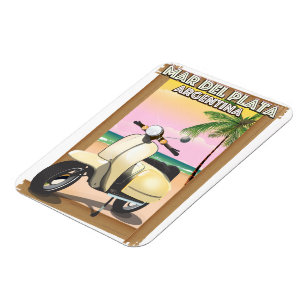 Magnet Flexible Affiche de la plage de Mar del Plata Argentine