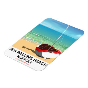 Magnet Flexible Affiche de la plage de Sea Palling Norfolk