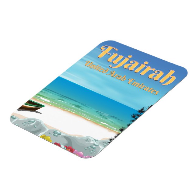 Magnet Flexible Affiche de plage de Fujairah Émirats Arabes Unis (Côté Gauche)
