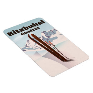 Magnet Flexible affiche de ski autrichienne de Kitzbühel