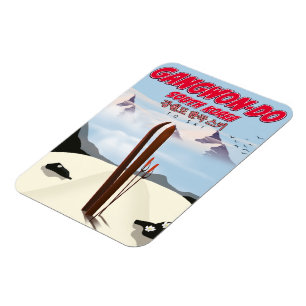 Magnet Flexible Affiche de ski Gangwon do Corée
