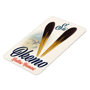 Magnet Flexible Affiche de ski Okemo Ludlow Vermont