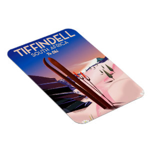 Magnet Flexible Affiche de ski Tiffindell Afrique du Sud