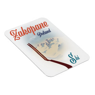 Magnet Flexible Affiche de ski Zakopane Pologne