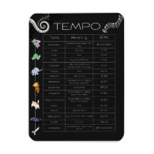 Affiche de tempo de musique aimant