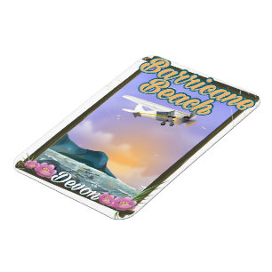 Magnet Flexible Affiche de vacances de Barricane Beach, Devon