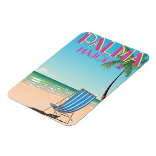 Magnet Flexible Affiche de vacances de plage à Palma Majorque