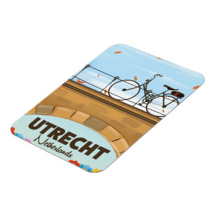 Magnet Flexible Affiche de vacances Utrecht Pays-Bas.