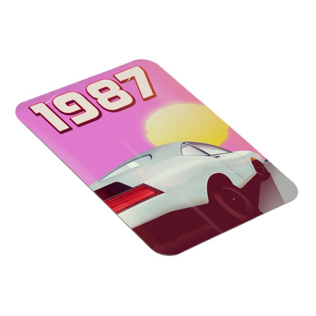 Magnet Flexible affiche de voiture de sport 1987 (Côté Droit)