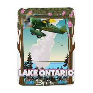 Magnet Flexible Affiche de vol pour le lac Ontario en Amérique du