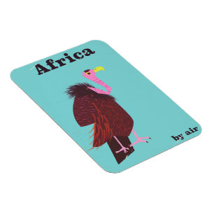 Magnet Flexible Affiche de voyage aérien vintage Africa Vulture
