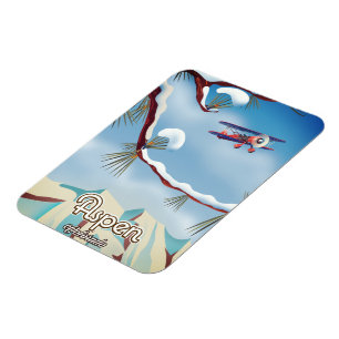Magnet Flexible Affiche de voyage Aspen Colorado