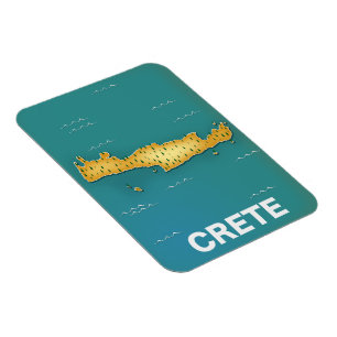 Magnet Flexible Affiche de voyage carte de la Crète