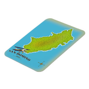 Magnet Flexible Affiche de voyage carte Elba Italie