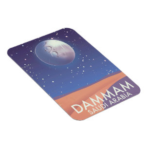 Magnet Flexible Affiche de voyage Dammam Arabie saoudite