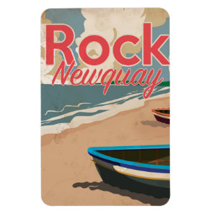 Magnet Flexible Affiche de voyage de la locomotive vintage Rock, N