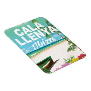 Magnet Flexible affiche de voyage de la plage de cala llenya ibiza